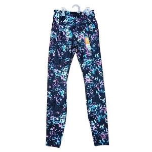 Avia Womens Core Performance Floral Leggings Size XS (0-2) New With Tags Black